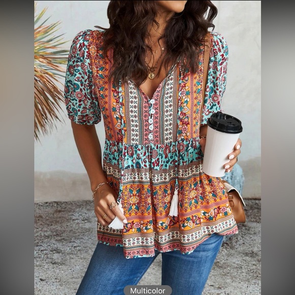 8 SHEIN Blouses Size Large Bundle $126 - Picture 10 of 17